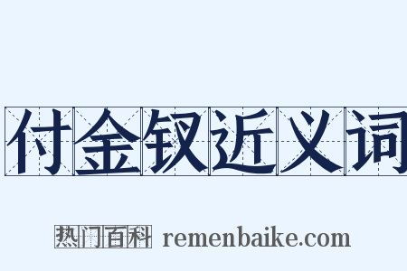 付金钗近义词是什么意思的图片